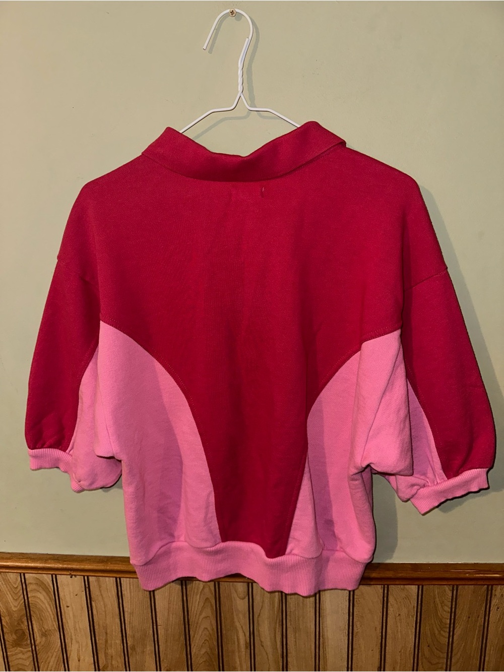 Pilcro Red and Pink Colorblock Button-Down Top - Picture 3 of 3